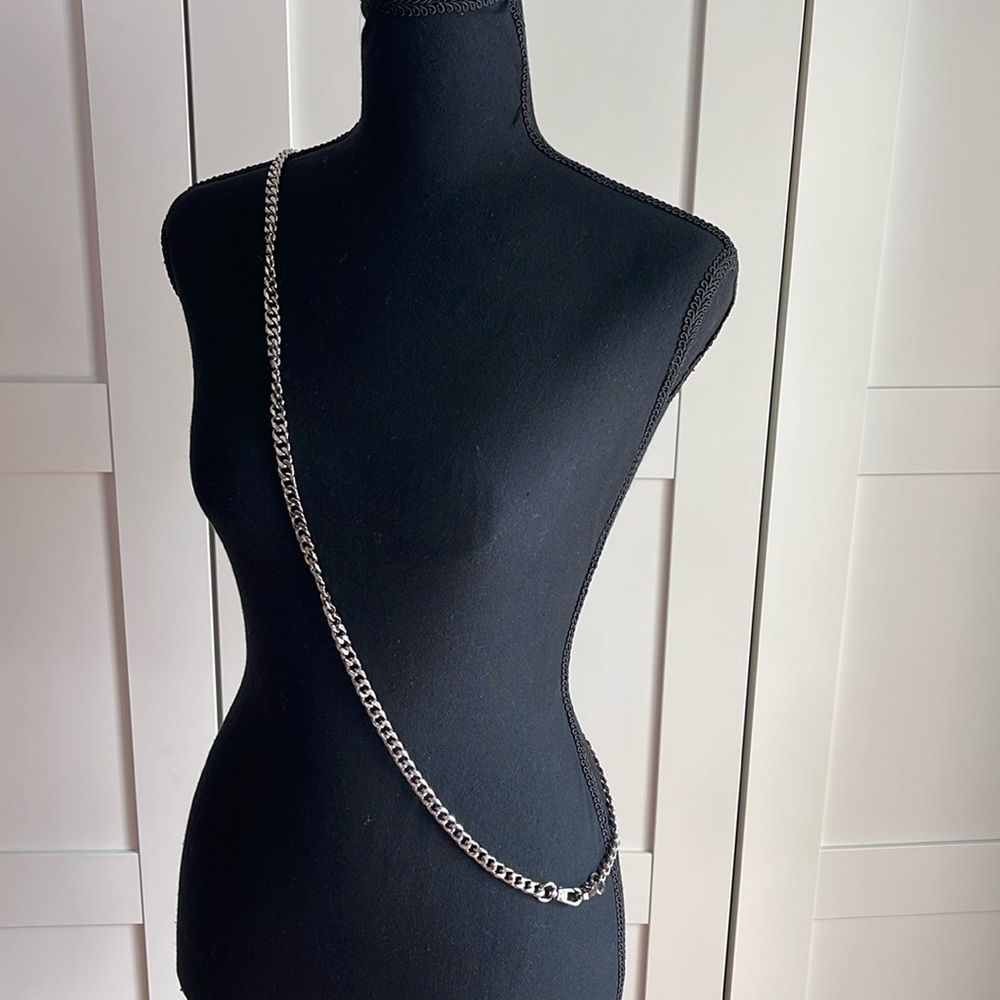 Crossbody silver bag chain